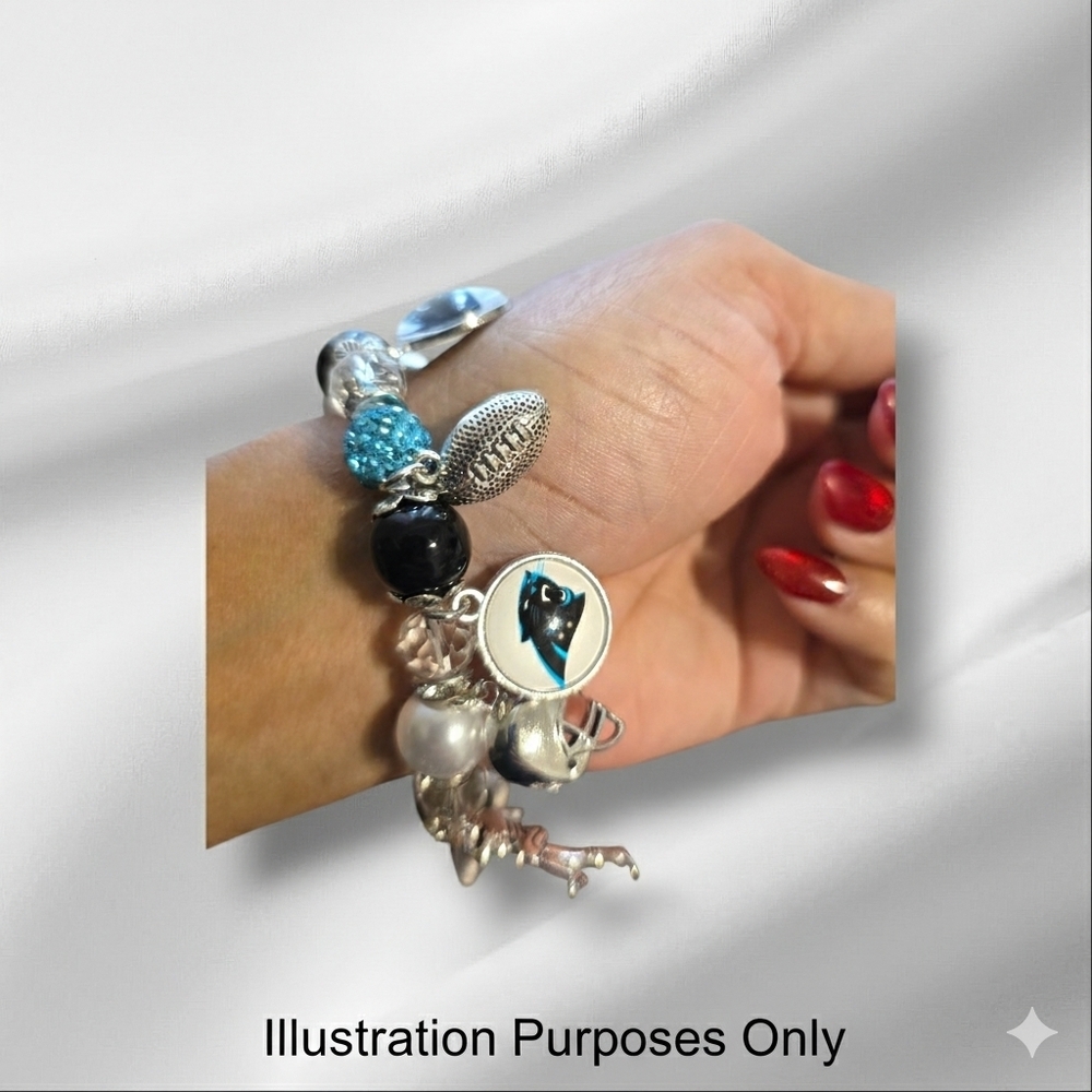 Boston Red Sox Charm Stretch Bracelet - Red, Blue, Silver - Picture 3 of 3